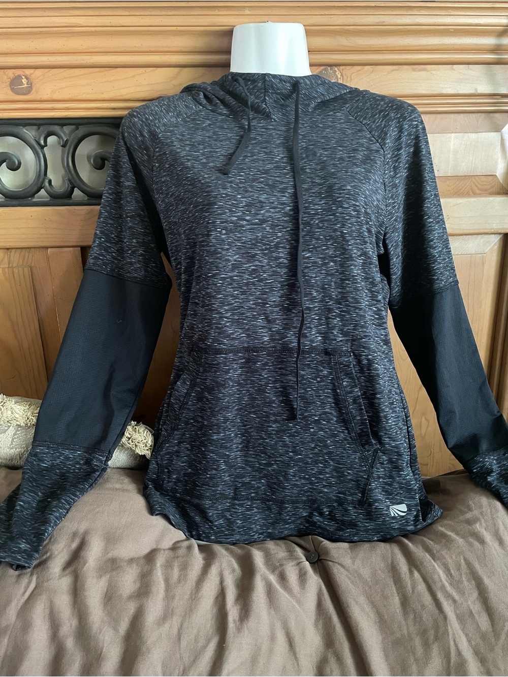 Marika Black Heather Zip-Free Pullover